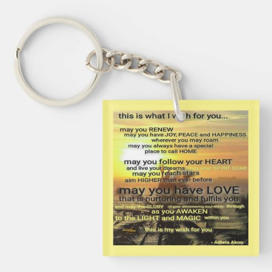 Sleutelhanger WISH door Adiela Akoo (voorkant)