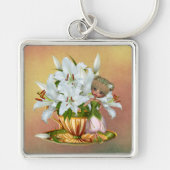 Sleutelhanger witte lilies (Voorkant)
