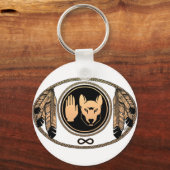 Sleutelhanger Wolf Native Art Metis Gifts (Voorkant)