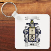 Sleutelhanger Wu Achternaam En Schild (Voorkant)