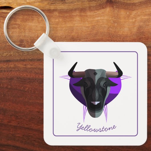 Sleutelhanger-Yellowstone Buffalo Sleutelhanger (Voorkant)