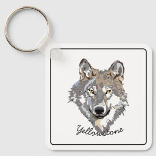 Sleutelhanger-Yellowstone Wolf Sleutelhanger
