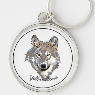 Sleutelhanger-Yellowstone Wolf Sleutelhanger