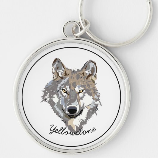 Sleutelhanger-Yellowstone Wolf Sleutelhanger (Voorkant)