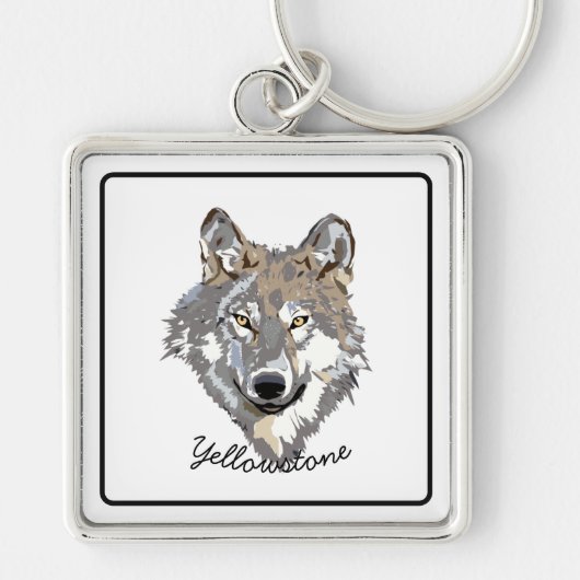 Sleutelhanger-Yellowstone Wolf Sleutelhanger (Voorkant)