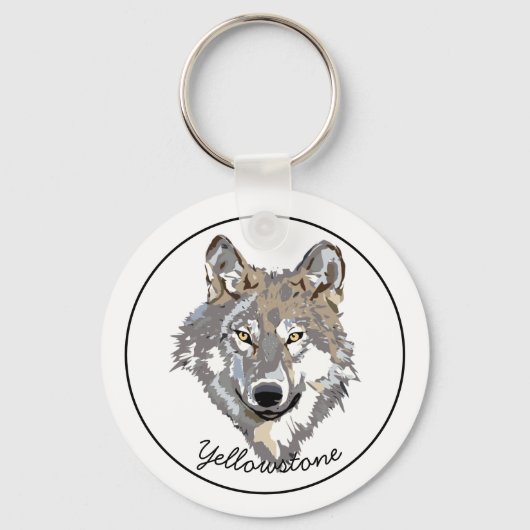 Sleutelhanger-Yellowstone Wolf Sleutelhanger (Voorkant)