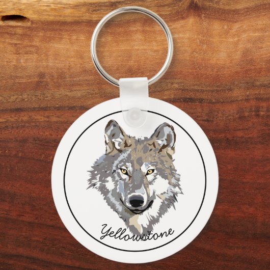 Sleutelhanger-Yellowstone Wolf Sleutelhanger (Voorkant)