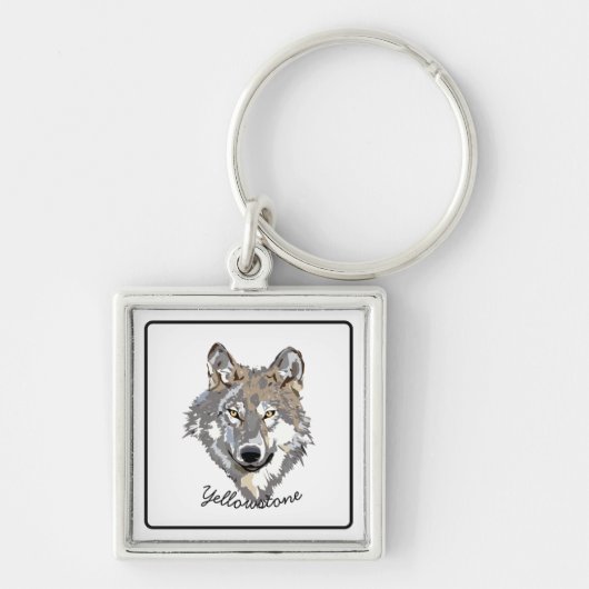 Sleutelhanger-Yellowstone Wolf Sleutelhanger (Voorkant)