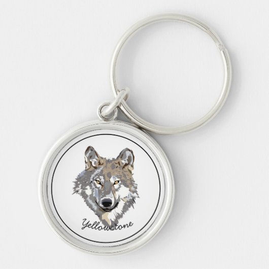 Sleutelhanger-Yellowstone Wolf Sleutelhanger (Voorkant)