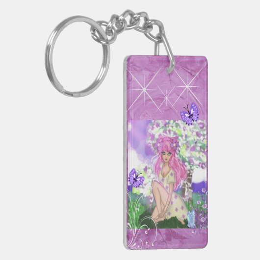 Sleutelhanger Young Girl Sitting (Voorkant Links)