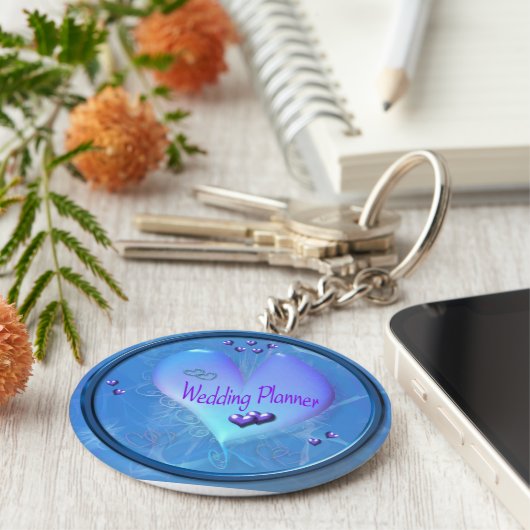 Sleutelhanger Zachte blauwe bruiloft (Zijkant)