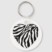 Sleutelhanger Zebra Print Heart (Voorkant)