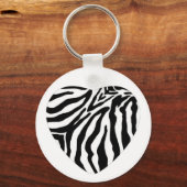 Sleutelhanger Zebra Print Heart (Voorkant)