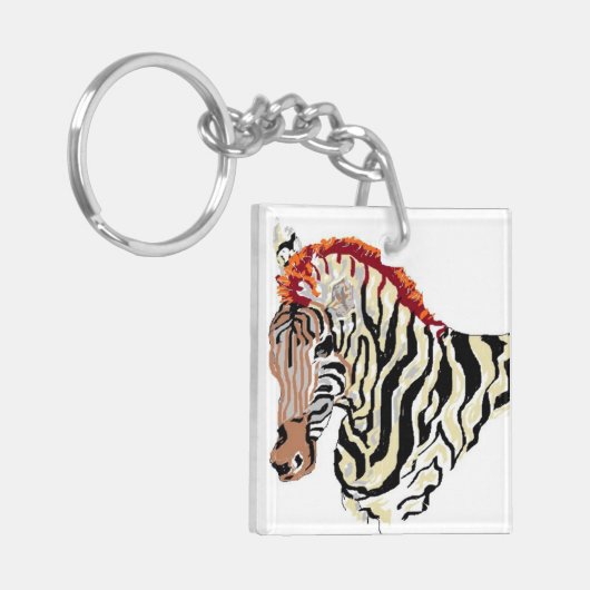 Sleutelhanger/Zebra Sleutelhanger (Voorkant Links)