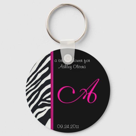 Sleutelhanger zebra Vrijgezellenfeest (Voorkant)