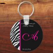 Sleutelhanger zebra Vrijgezellenfeest (Voorkant)