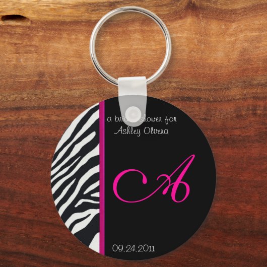 Sleutelhanger zebra Vrijgezellenfeest (Voorkant)