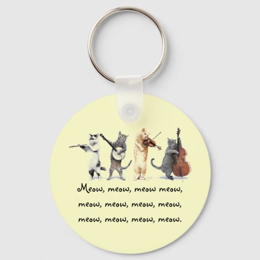 Sleutelhanger / zingende katten / maaien , maaien (Voorkant)