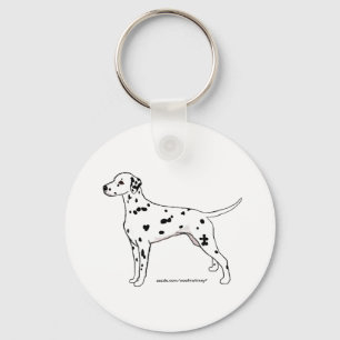 Sleutelhanger — Zwarte Dalmatiaan
