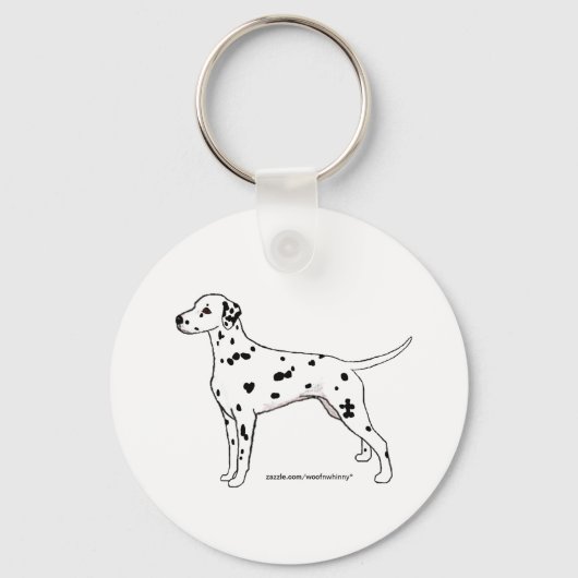 Sleutelhanger — Zwarte Dalmatiaan (Voorkant)