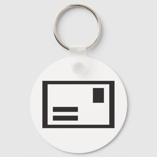 Sleutelhanger zwarte envelop (Achterkant)