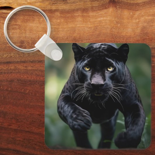 Sleutelhanger zwarte luipaard (Voorkant)