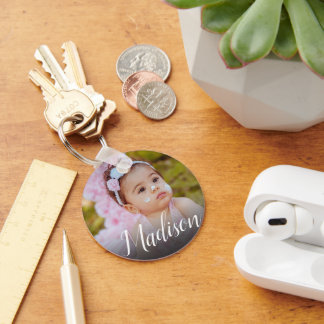 Sleutelhangers Aangepaste Baby Foto Naam Handschri