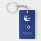 Sleutelhangers Blauw Logo Zakelijk Horeca Onroeren (Voorkant)