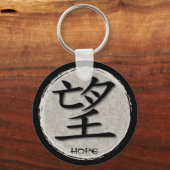 Sleutelhangers Chinees symbool voor hoop op concre (Voorkant)