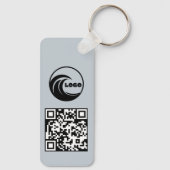 Sleutelhangers Eenvoudig Logo QR Code Zakelijk Bla (Achterkant)