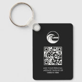 Sleutelhangers Eenvoudig Zwart QR Code Zakelijk Lo (Voorkant)