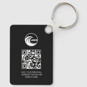 Sleutelhangers Eenvoudig Zwart QR Code Zakelijk Lo (Achterkant)
