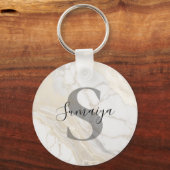 Sleutelhangers Elegant Schrift Monogram Aangepaste (Voorkant)