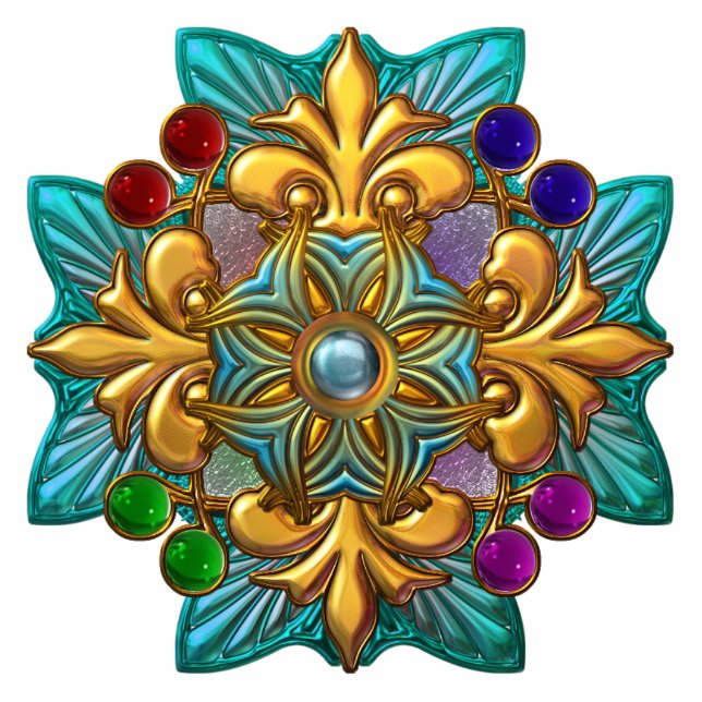 Sleutelhangers Fotosculptuur Blauwgroen Multi Colo Fotobeeldje Sleutelhanger (Voorkant)