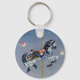 Sleutelhangers - Grijze Mare Carousel Horse