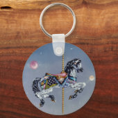 Sleutelhangers - Grijze Mare Carousel Horse (Voorkant)