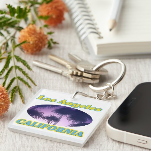 sleutelhangers "Los Angeles California Palm Trees" (Voorkant Rechts)