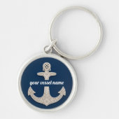 Sleutelhangers Marine Aangepaste Kapitein Bootnaam (Voorkant)