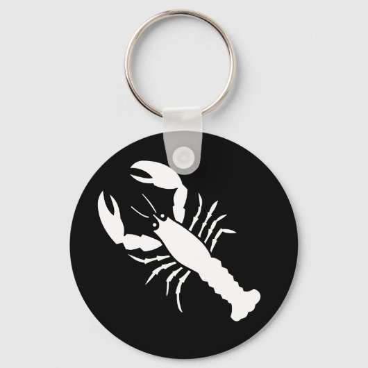 Sleutelhangers met Elusieve Witte Lobster Zelden M (Voorkant)