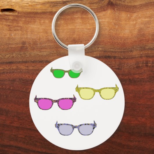 Sleutelhangers met gekleurde glazen (Voorkant)