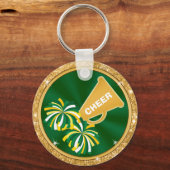 Sleutelhangers met groene en goudkoorts op maat (Achterkant)