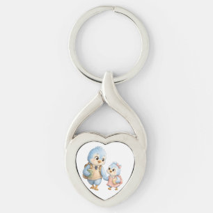 Sleutelhangers met Hart van Metaal voor Vogelsibli