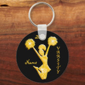 Sleutelhangers met jaar en naam van Cheerleader (Voorkant)