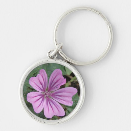 Sleutelhangers met mooie paarse wilde bloem (Voorkant)