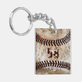 Sleutelhangers met rugnummer of monogram voor mann (Voorkant Links)