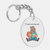 Sleutelhangers met toewijding voor de vader. (Voorkant Links)