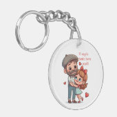 Sleutelhangers met toewijding voor papa. (Voorkant Links)