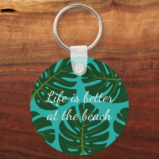 Sleutelhangers met tropisch regenwoud Monstera pal (Voorkant)