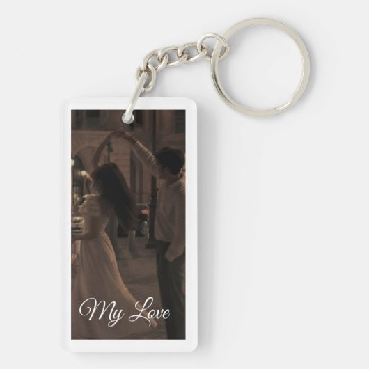 Sleutelhangers-Mijn liefde foto aanpasbare sleutel Sleutelhanger (achterkant)