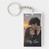 Sleutelhangers-Mijn liefde foto aanpasbare sleutel Sleutelhanger (Voorkant)